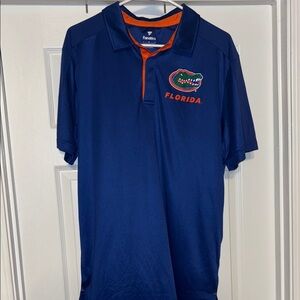 Fanatics Blue Florida Gators Polo Shirt. Size Large